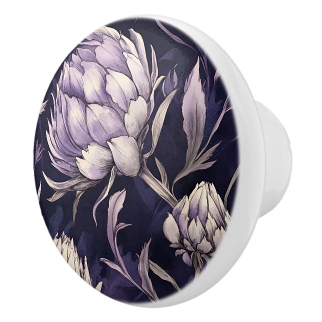 Scottish Purple Ceramic Knob (Right)