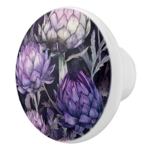 Scottish Purple Ceramic Knob
