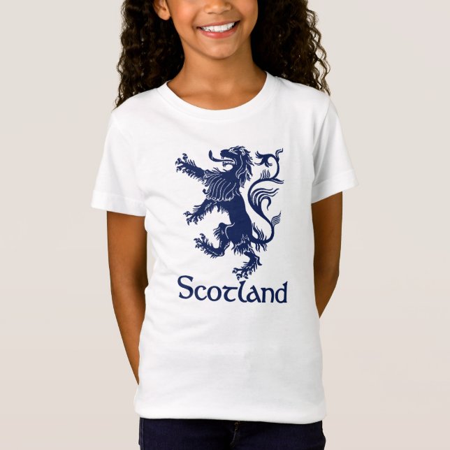 Scottish Rampant Lion Navy Blue T-Shirt (Front)