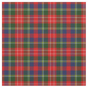 Scottish Red Green Plaid Tartan Fabric