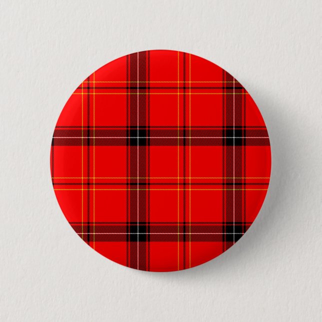Scottish Red Tartan 6 Cm Round Badge (Front)