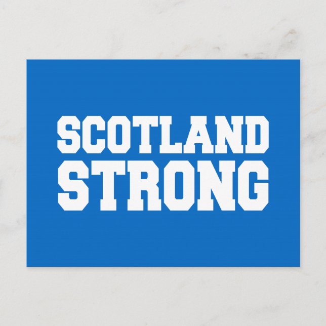 Scottish Referendum Scotland on Blue Postcard (Front)