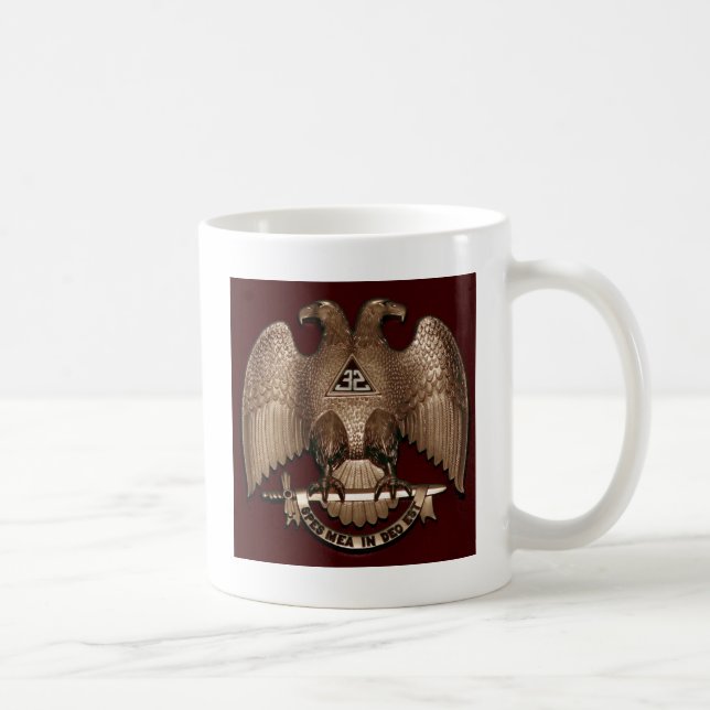 Scottish Rite 32 degree Mason Double Eagle Red Coffee Mug (Right)