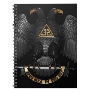 Scottish Rite 32 Degree Mason Eagle Spiral Notebook