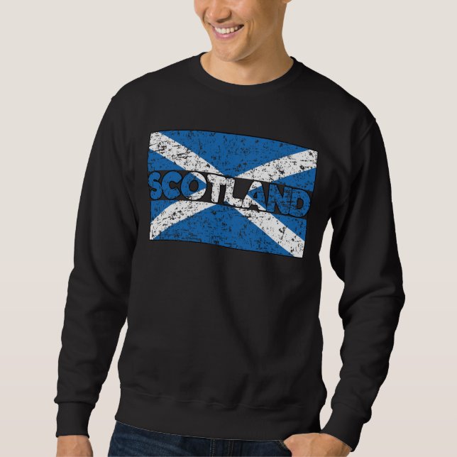Scottish Roots Scotland Flag Scottish Heritage Sweatshirt (Front)