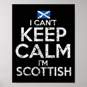 Scottish Roots Scotland Scots Can't Keep Calm Funn Poster