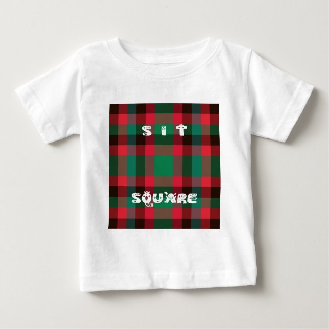 Scottish Royal Chequered Tartan Plaid with Text Baby T-Shirt (Front)
