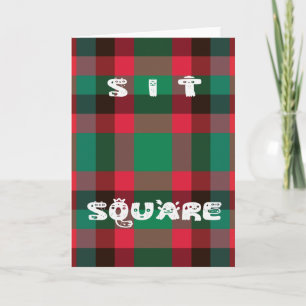 Scottish Royal Chequered Tartan Plaid with Text Card