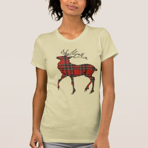 Scottish (Royal Stewart) Tartan Deer T-Shirt