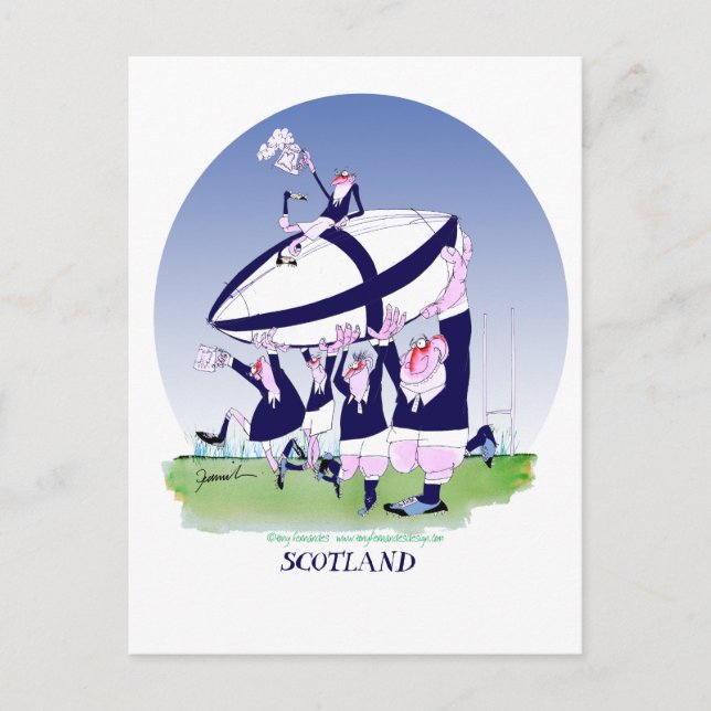 scottish rugby cheers, tony fernandes postcard (Front)