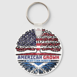 Scottish Scotland US American USA United States Key Ring