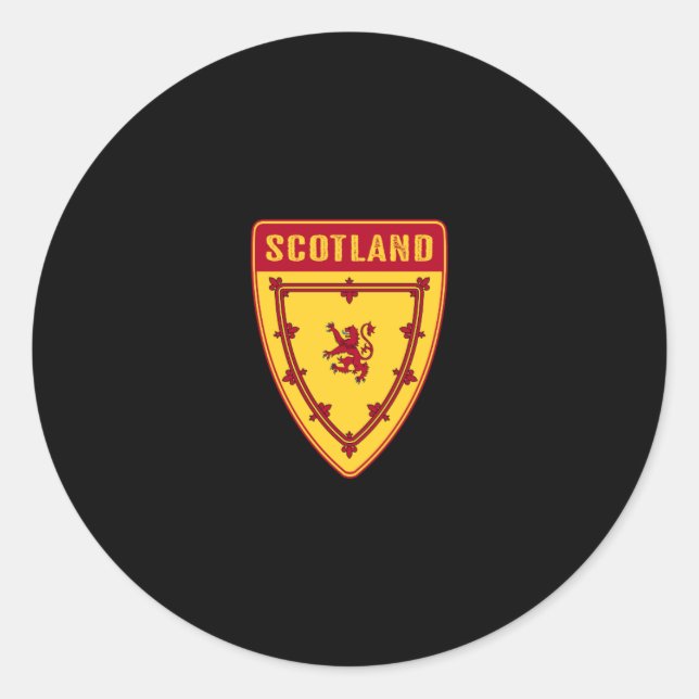 Scottish Shield Classic Round Sticker (Front)