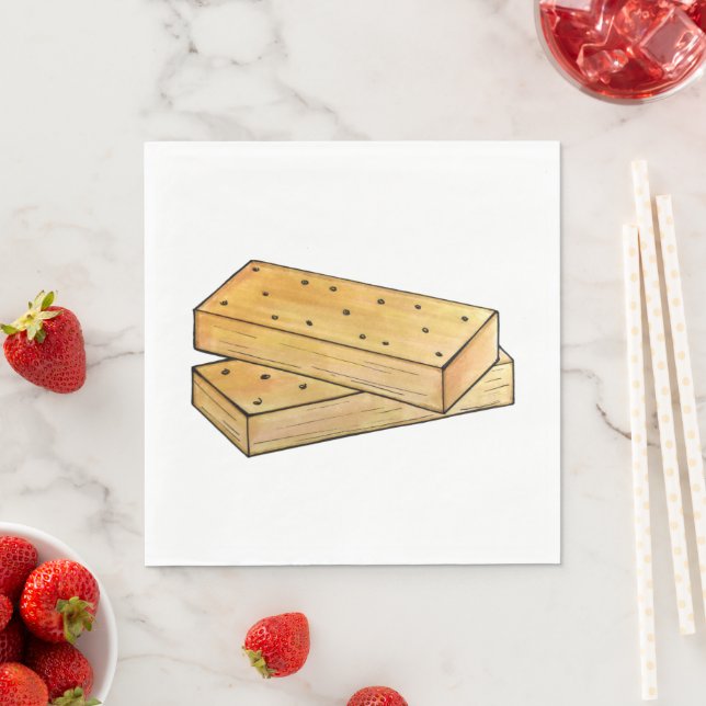 Scottish Shortbread Tea Biscuits British Bakery Napkin (Insitu)