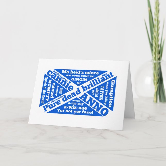 Scottish slang and phrases card (Front)
