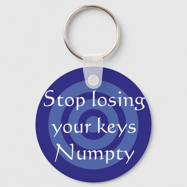 Scottish Slang Numpty Key Ring (Front)