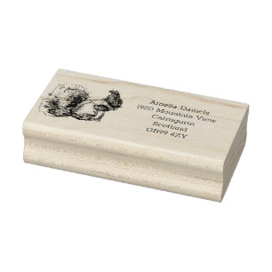 Scottish Squirrel Address Self Inking Rubber Stamp