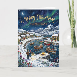 Scottish Stag Warmest Greetings Christmas Card
