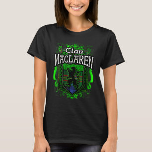 Scottish Surname Clan Maclaren Tartan Lion Crest T-Shirt
