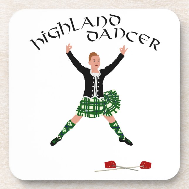 Scottish Sword Dancer - Ghillie Callum Coaster (Front)