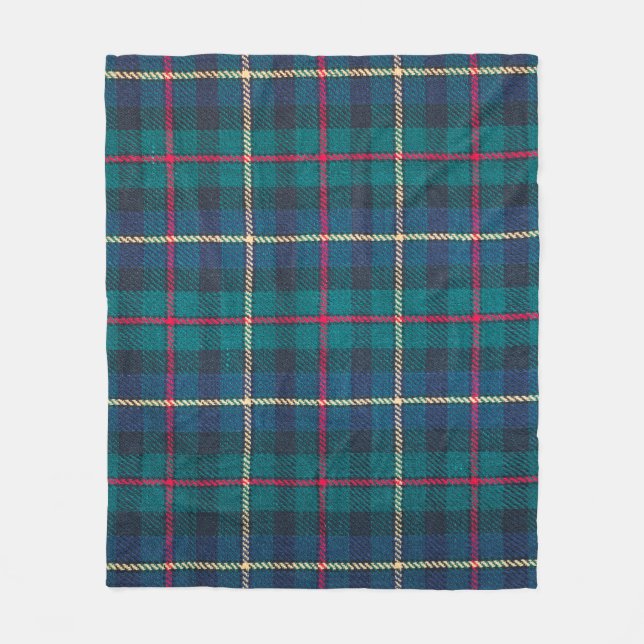 Scottish tartan background a checked plaid weave p fleece blanket (Front)