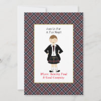 Scottish Tartan Clan Plaid Personalised Party Invi
