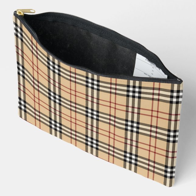 Scottish Tartan Pattern Accessory Pouch (Open)