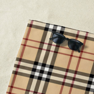 Scottish Tartan Pattern Beach Towel
