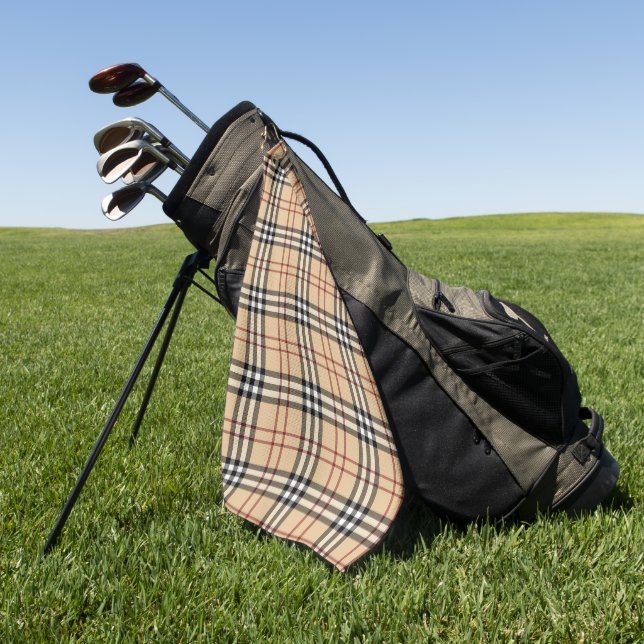 Scottish Tartan Pattern Golf Towel (Green)
