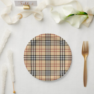 Scottish Tartan Pattern Paper Plate