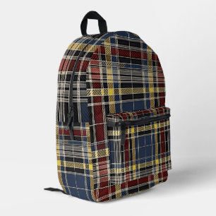Scottish Tartan Pattern Printed Backpack