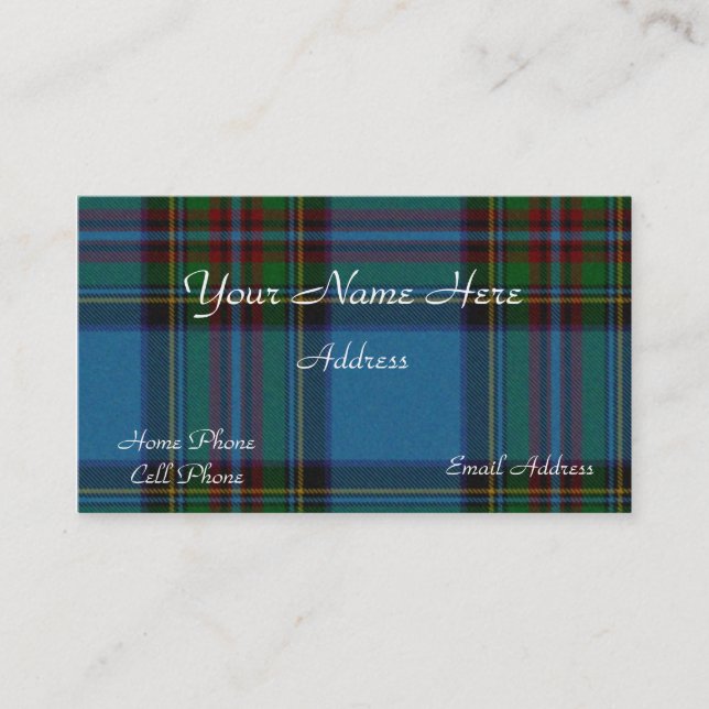 Scottish Tartan Plaid Business Card (Front)