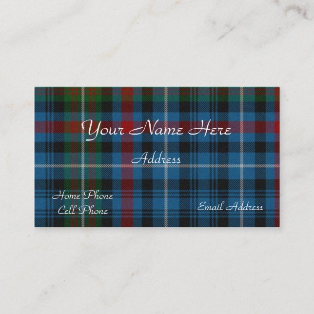 Scottish Tartan Plaid Business Card (Front)