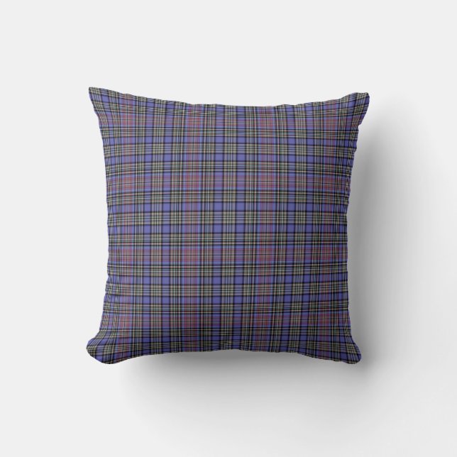 Scottish Tartan Plaid, purples and tans checks Cushion (Front)