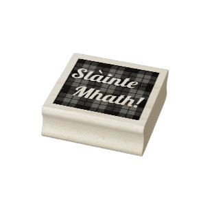 Scottish tartan plaid / Slainte Mhath Rubber Stamp