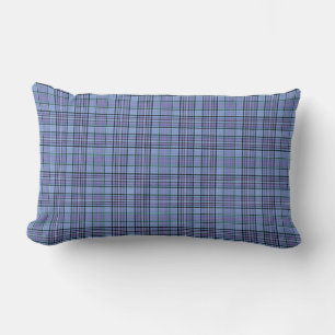 Scottish Tartan Plaid with blue check pattern Lumbar Cushion