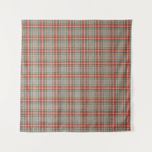 Scottish tartan: red-green-yellow pattern. tapestry (Front)