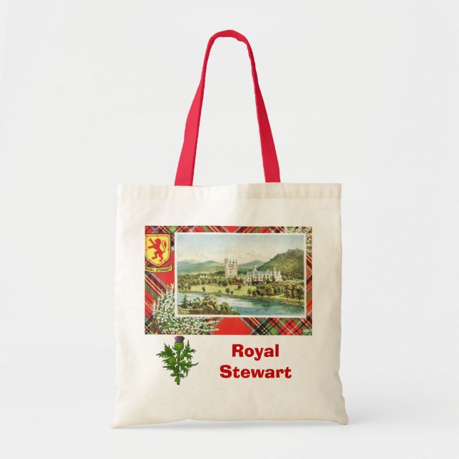 Scottish Tartan, Royal Stewart, Tote Bag (Front)