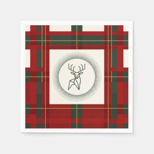 Scottish Tartan Stag Crest Napkin