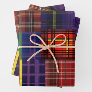 Scottish Tartan Swatch Wrapping Paper Sheet
