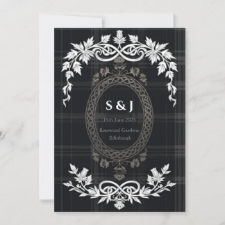Scottish Tartan Wedding Invitation | Celtic Thistl