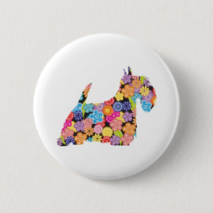 Scottish Terrier 6 Cm Round Badge