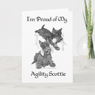Scottish Terrier Agility Greeting Card