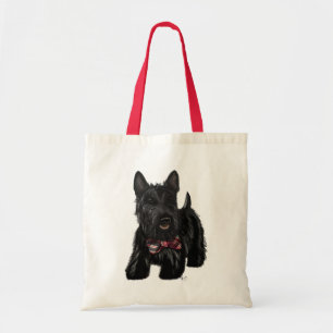 Scottish Terrier and Bow Tote Bag