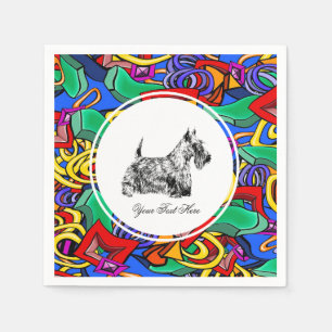 Scottish Terrier and Pop Art  Napkin