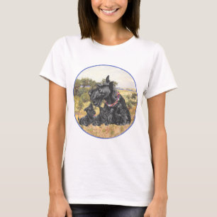 Scottish Terrier and Puppies T-Shirt