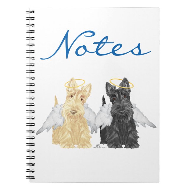 Scottish Terrier Angels Spiral Notebook (Front)