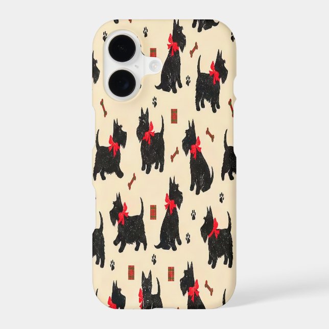 Scottish Terrier Apple iPhone Case (Back)