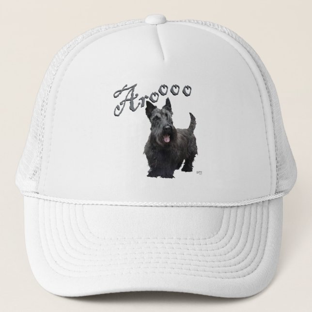 Scottish Terrier Aroooo! Trucker Hat (Front)