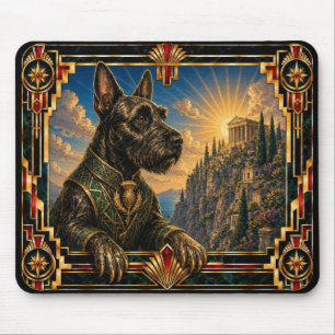 Scottish Terrier, Art Deco Dog Mouse Pad