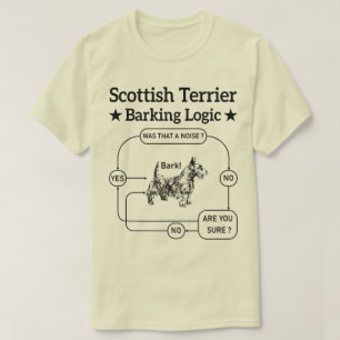 Scottish Terrier Barking Logic Funny Dog Sarcastic T-Shirt